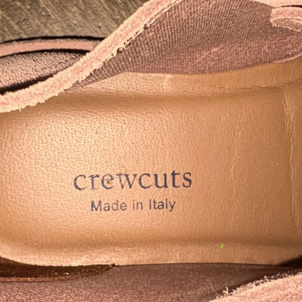 Crewcuts Boots Kids Size 3 Pink Leather Desert Chukka Ankle Made In Italy